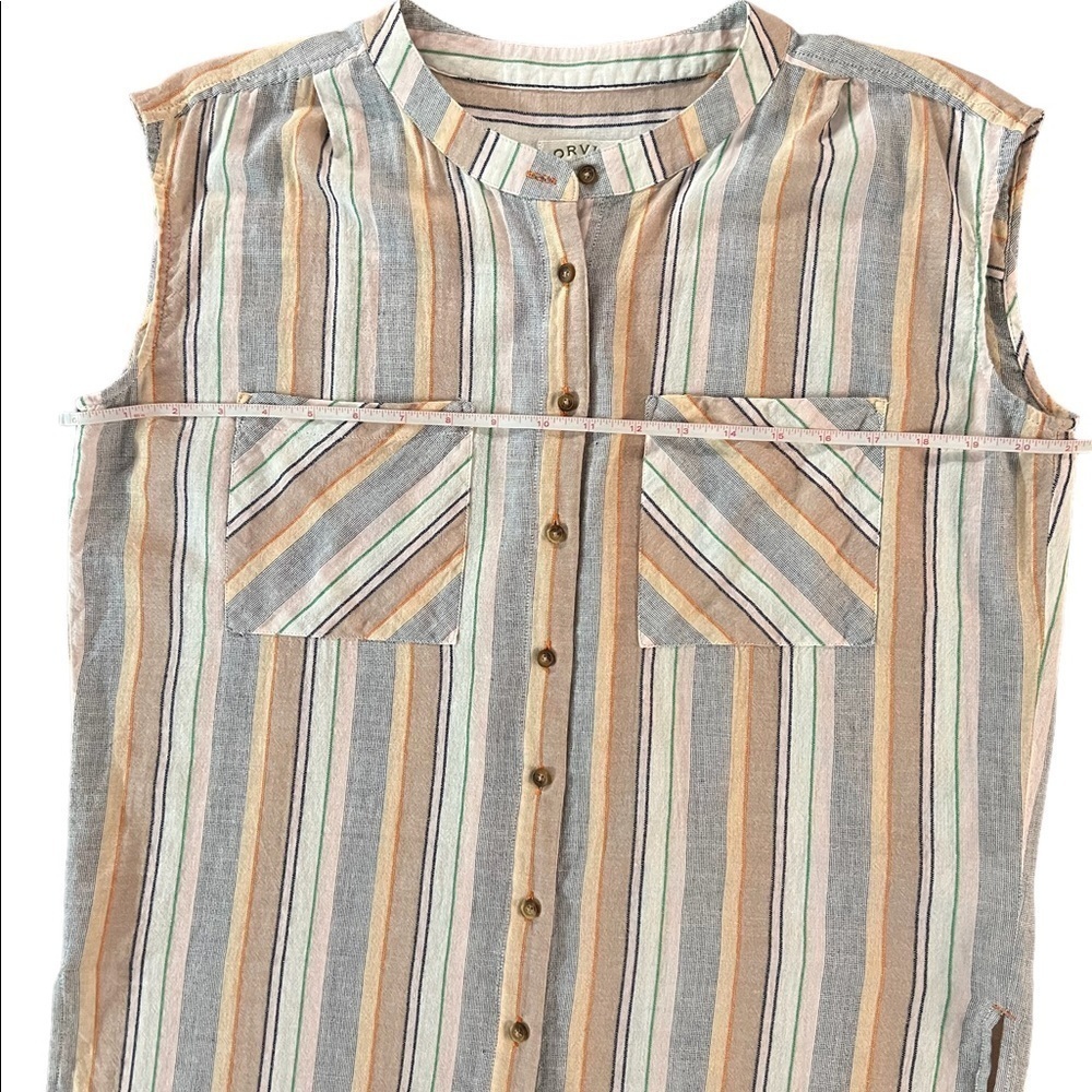 ORVIS WOMENS STRIPED LIGHTWEIGHT TUNIC VERY OVERSIZED SMALL